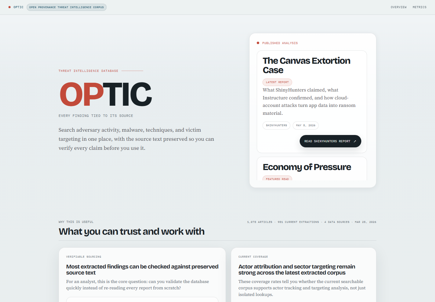 OPTICLab application screenshot