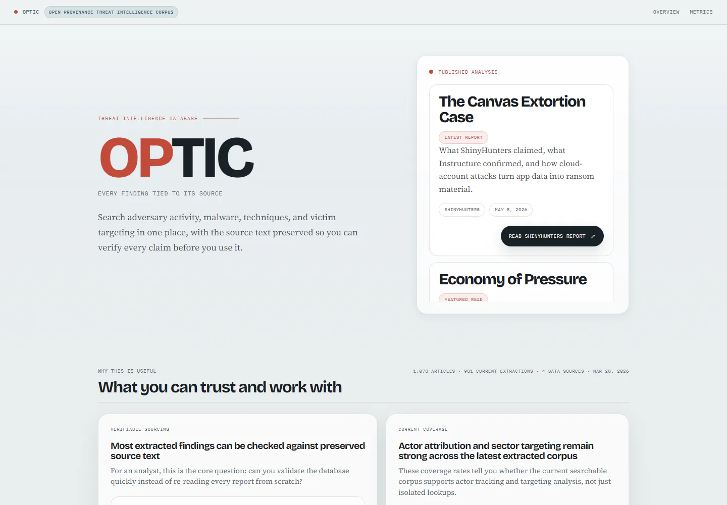 OPTICLab application screenshot