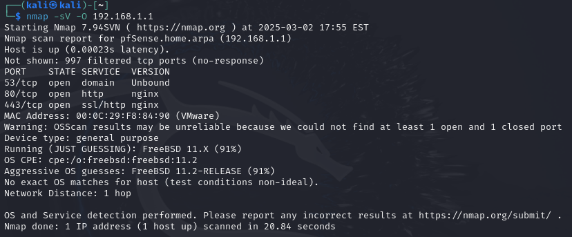 nmap detailed scan results