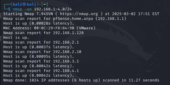 nmap scan results